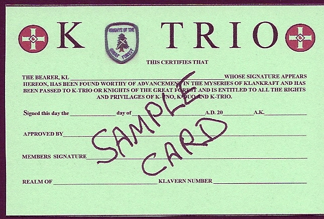 K-Trio card